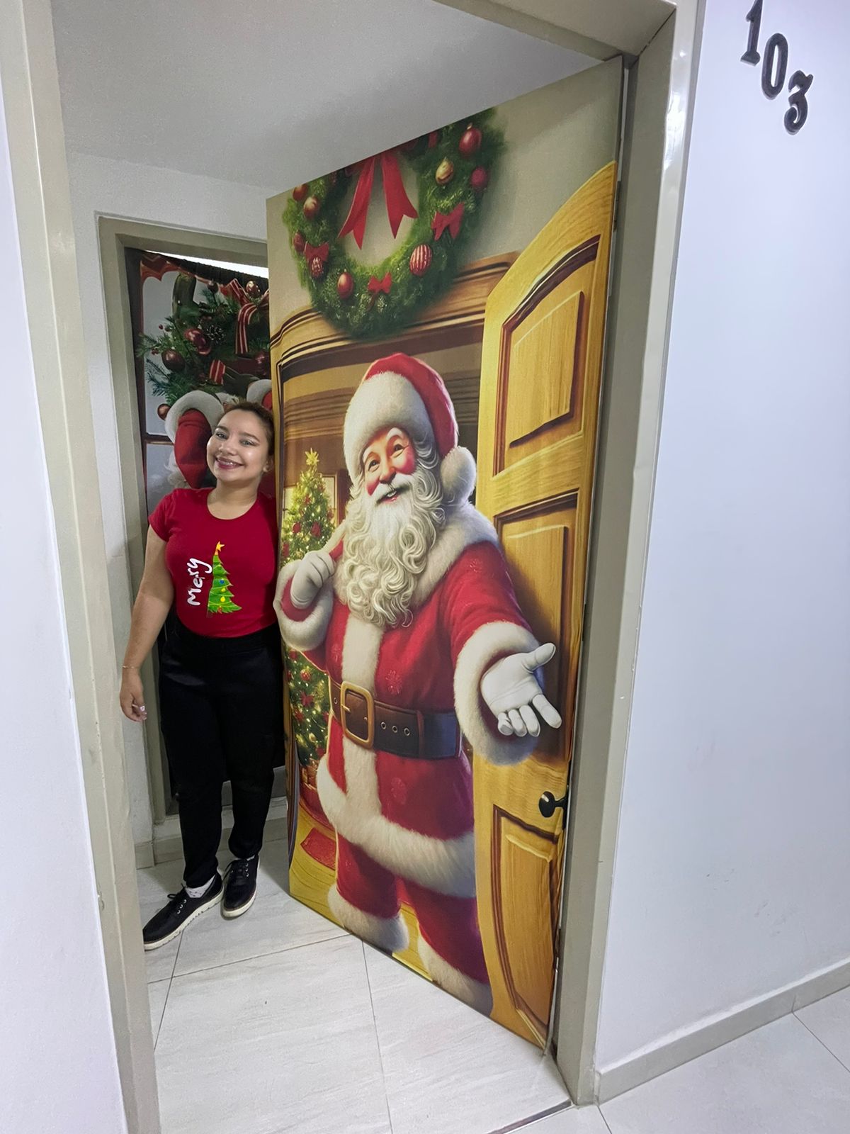 Forro Navideño para puerta