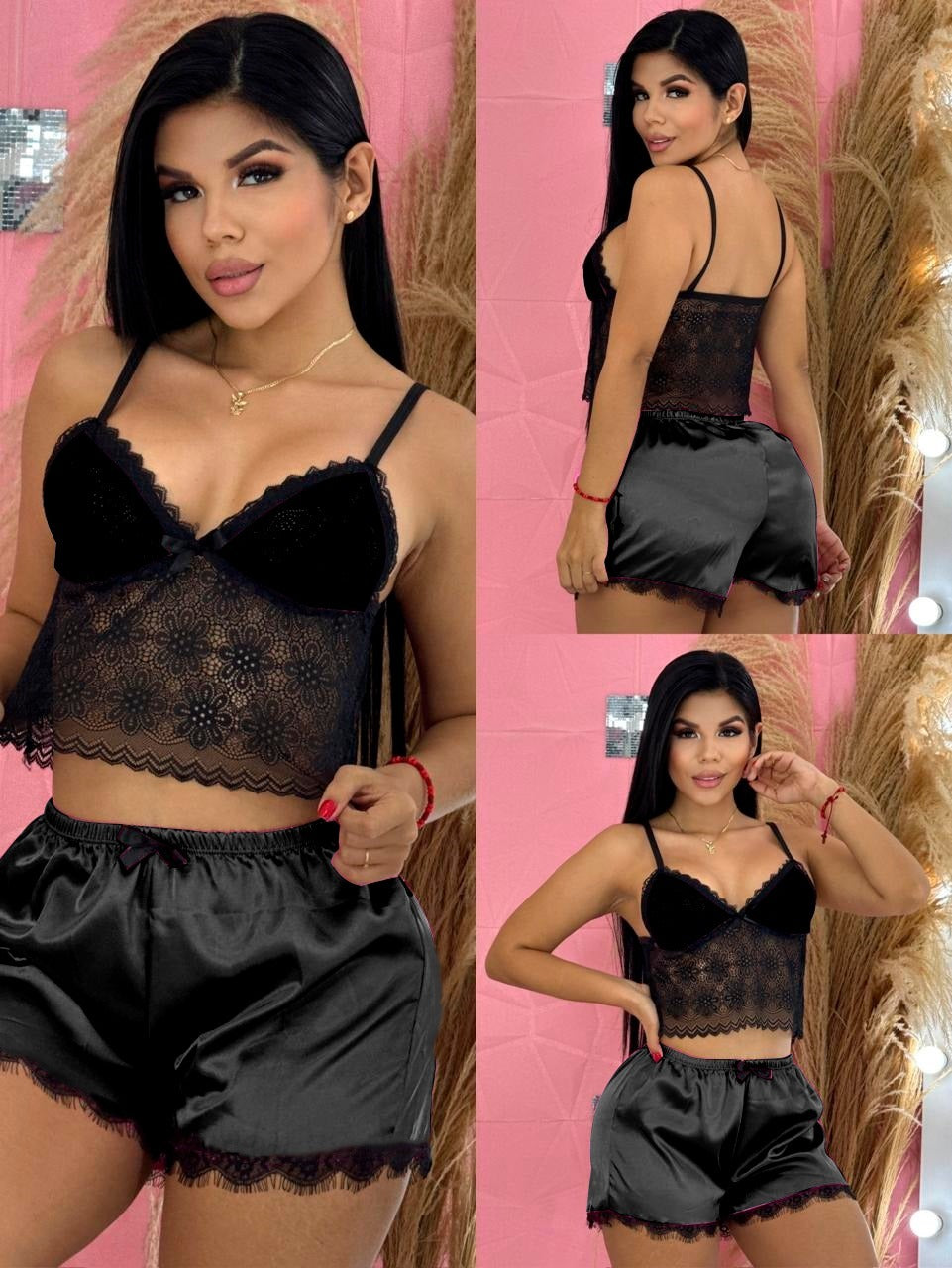 2 PIJAMAS DE SATIN