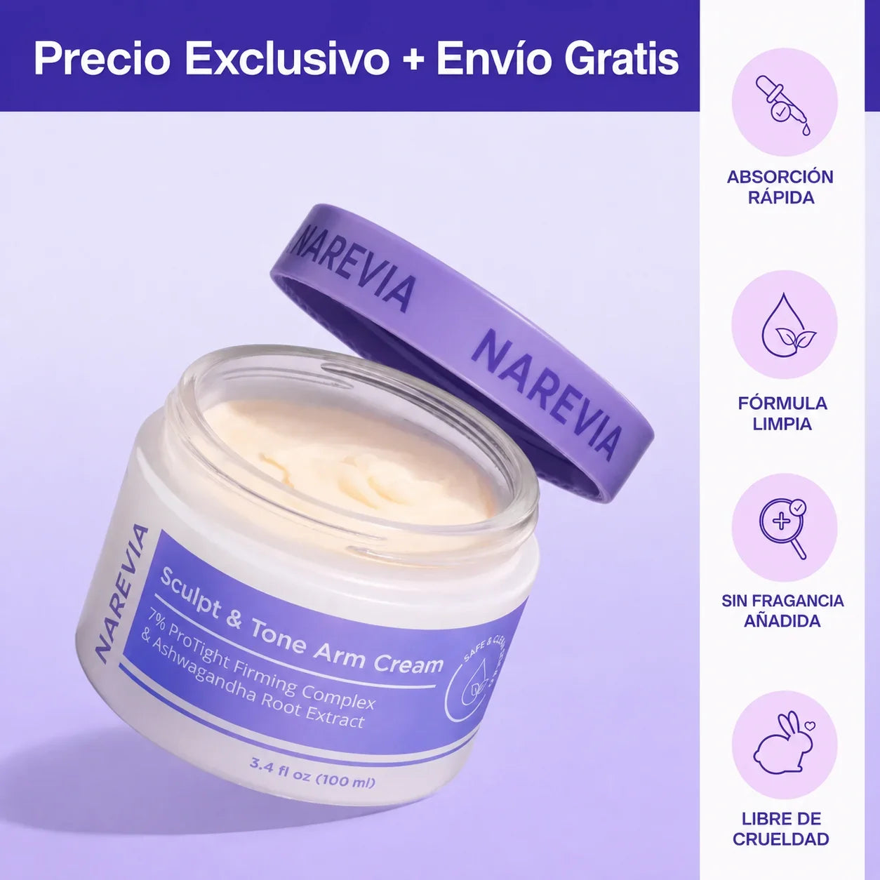 Nevaria Sculpt & Tone Crema Reafirmante para Brazos