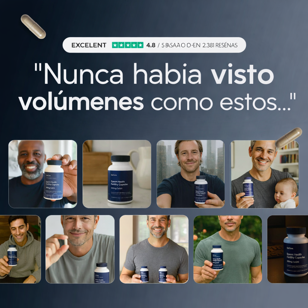 Cápsulas para la fertilidad y la salud del esperma | 300 mg de CoQ10 + potenciadores de alta potencia