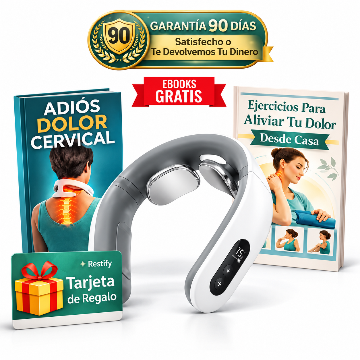 Restfi Pro™ - Masaje, Pulsos Eléctricos y Calor Terapéuticoo