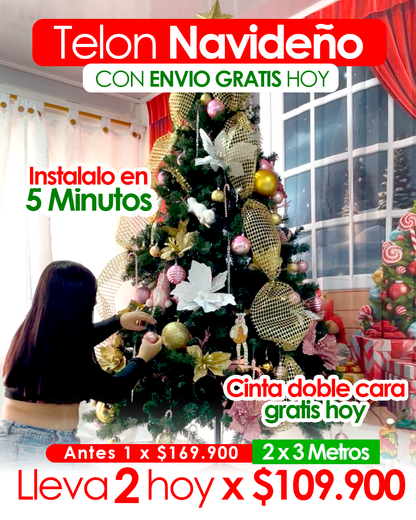 Telon navideño 2x3 Metros