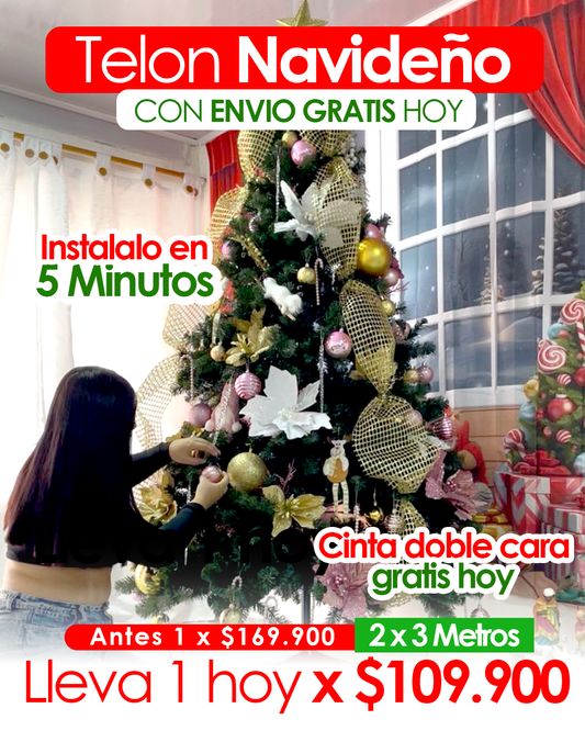 Telon navideño 2x3 Metros
